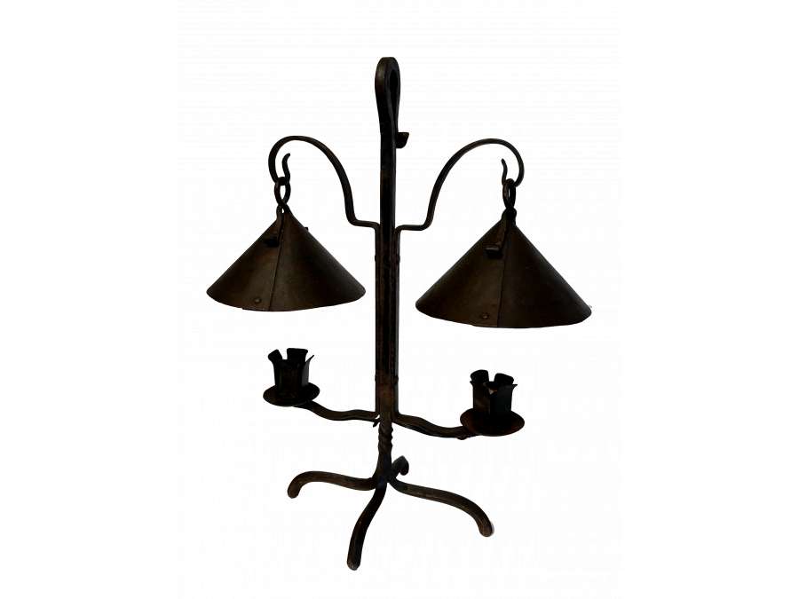 Vintage wrought iron candelabra+ from the 20th century