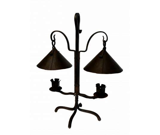 Vintage wrought iron candelabra from the 20th century