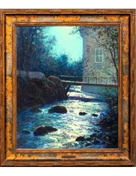 Peinture Paysage d'Arsène Chabanian "Le vieux moulin à eau"-Bozaart