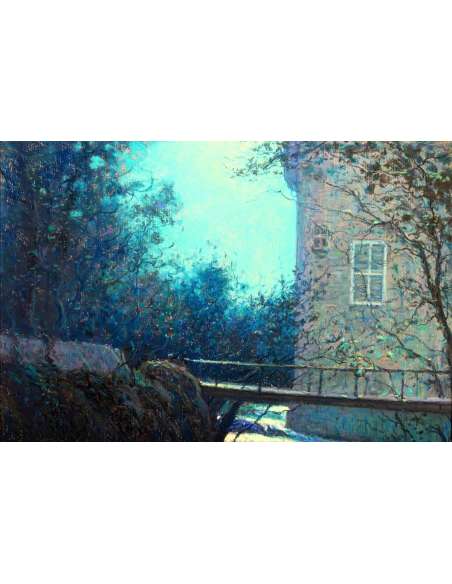 Peinture Paysage d'Arsène Chabanian "Le vieux moulin à eau"-Bozaart