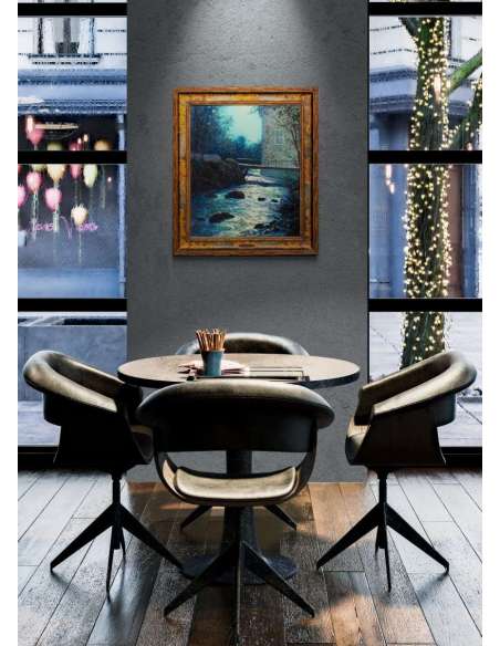 Peinture Paysage d'Arsène Chabanian "Le vieux moulin à eau"-Bozaart