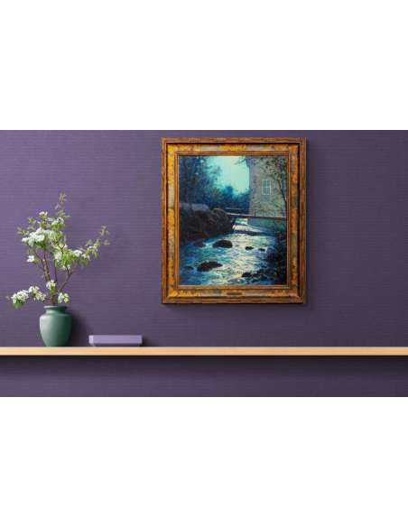 Peinture Paysage d'Arsène Chabanian "Le vieux moulin à eau"-Bozaart