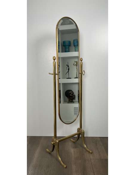 Neoclassical brass mirror from the 1940s-Bozaart