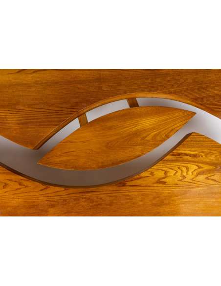 Pierre Chapo, Design coffee table in wood from the 70s-Bozaart