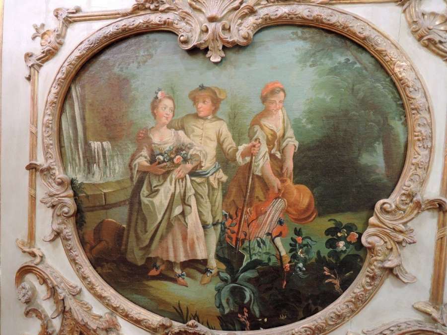 Trumeau In Lacquered And Gilded Wood, Decor At The Watteau. Louis XV style