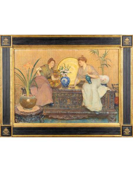 19th century watercolor painting by Hector Caffieri-Bozaart