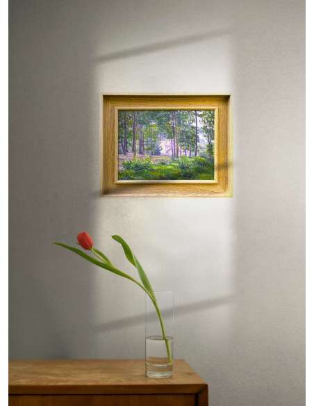 Oil on panel “Woods near Meudon” 20th century-Bozaart