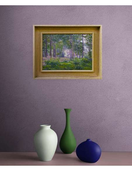 Oil on panel “Woods near Meudon” 20th century-Bozaart