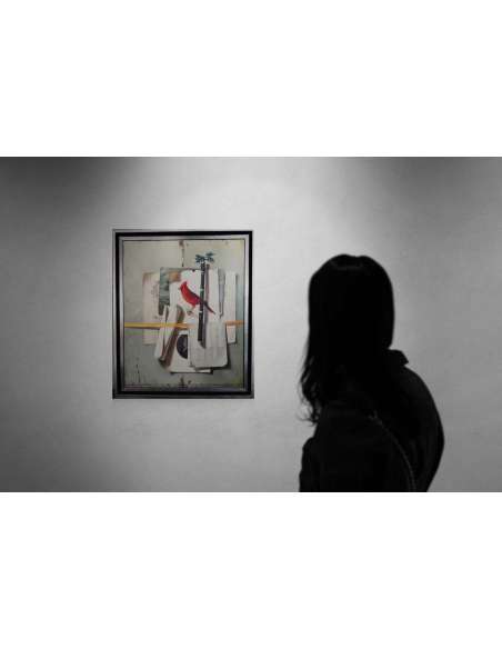 Still life oil on canvas from the 20th century by Jean Grimal (1942-1998)-Bozaart