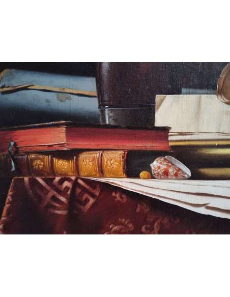 Nature morte, huile sur toile du 20ème siècle par Jean Grimal (1942–1998)-Bozaart