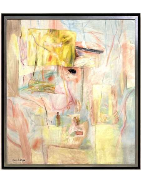 Abstract painting, oil on canvas from the 20th century by Pierre Vlerick (1923-1999)-Bozaart