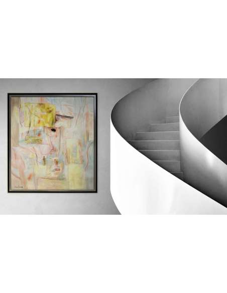 Abstract painting, oil on canvas from the 20th century by Pierre Vlerick (1923-1999)-Bozaart