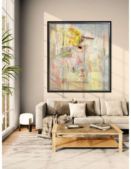 Abstract painting, oil on canvas from the 20th century by Pierre Vlerick (1923-1999)-Bozaart
