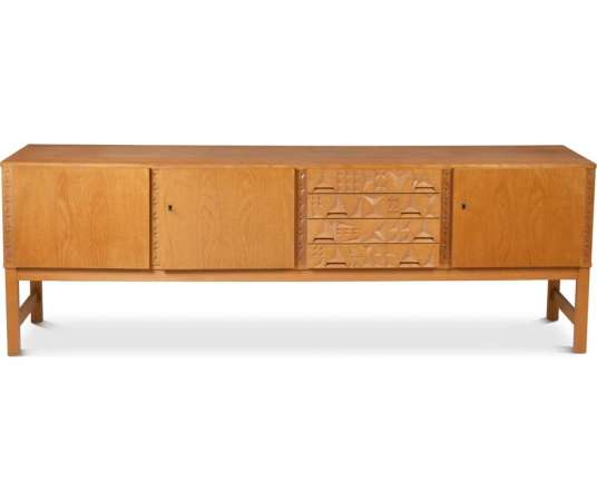Enfilade en chêne et placage de chêne. Années 1960/70.