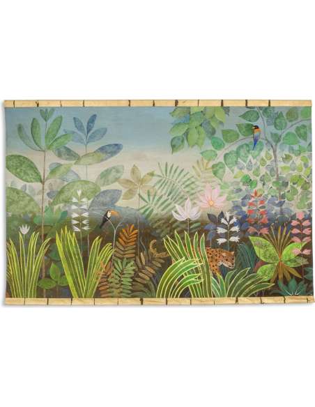 Large panel painted with acrylic on linen canvas. Contemporary work. -Bozaart
