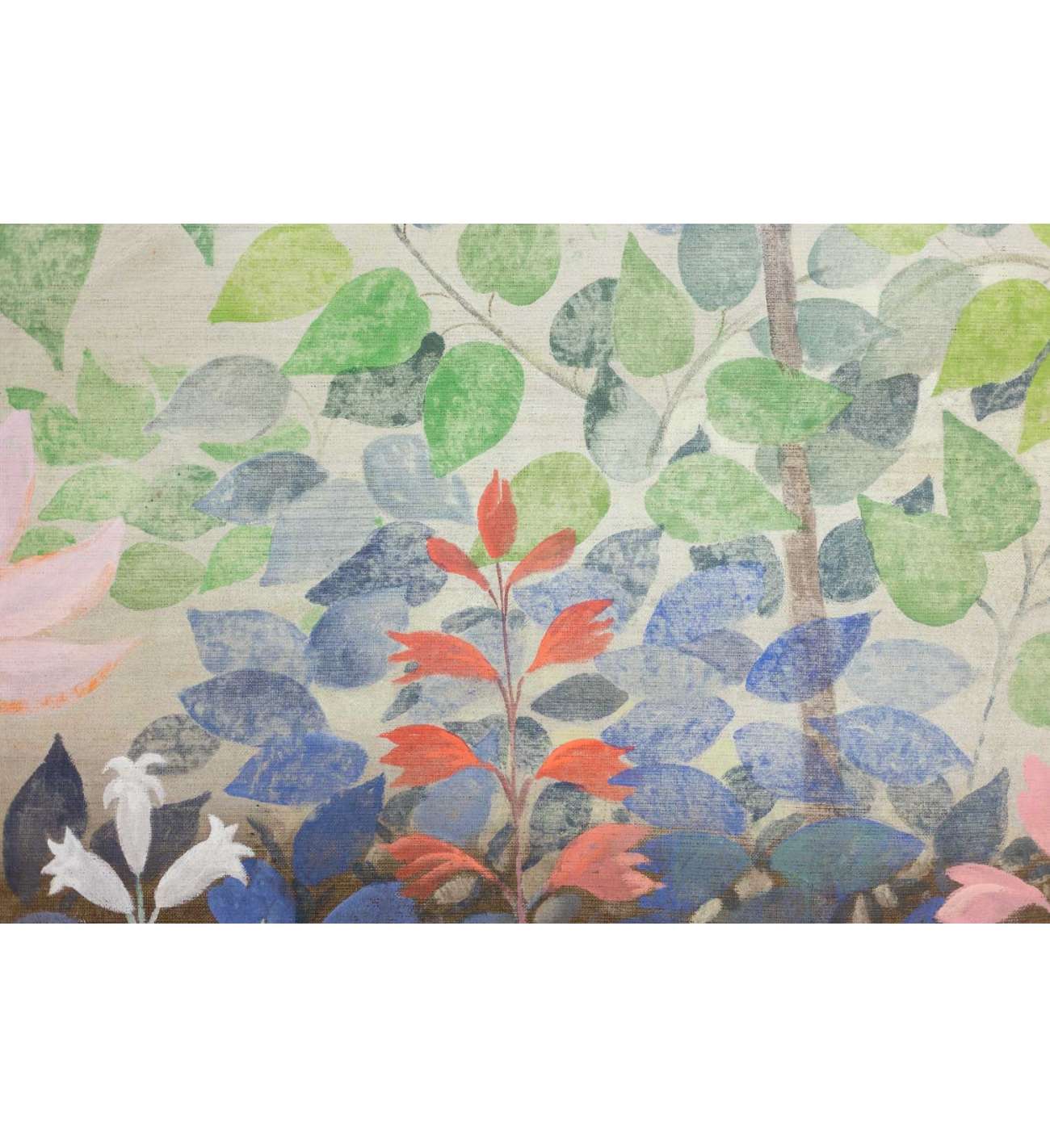 Large panel painted with acrylic on... Large panel painted with acrylic on linen canvas. Contemporary work.
