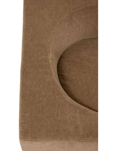 Paire de fauteuils cubiques en tissu mohair beige. Contemporains -Bozaart