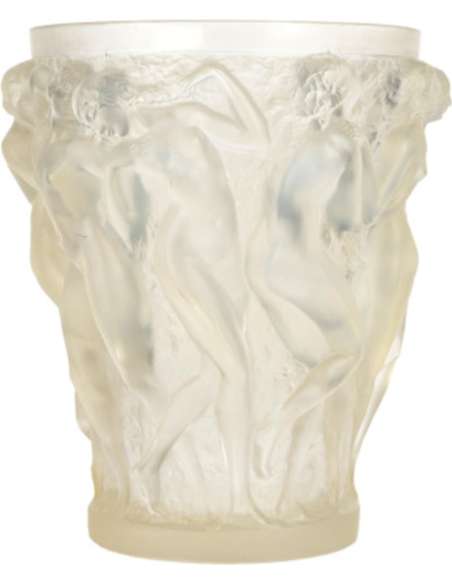 René Lalique - Vase «Bacchantes» en verre Opalescent -Bozaart