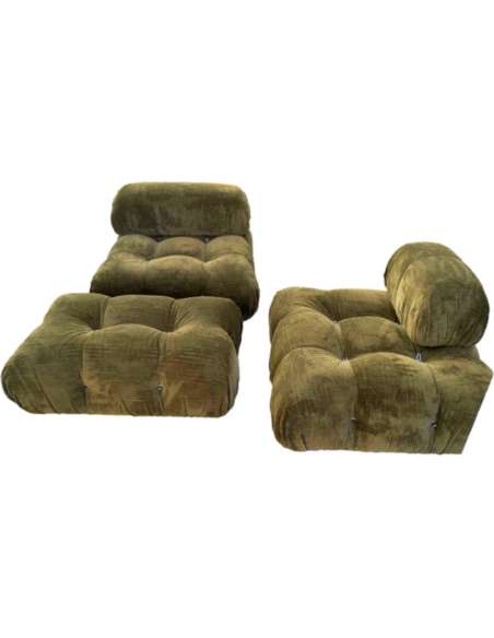 B&B Italia CAMALEONDA 3-module corner sofa Chenille Enia Olive Green -Bozaart