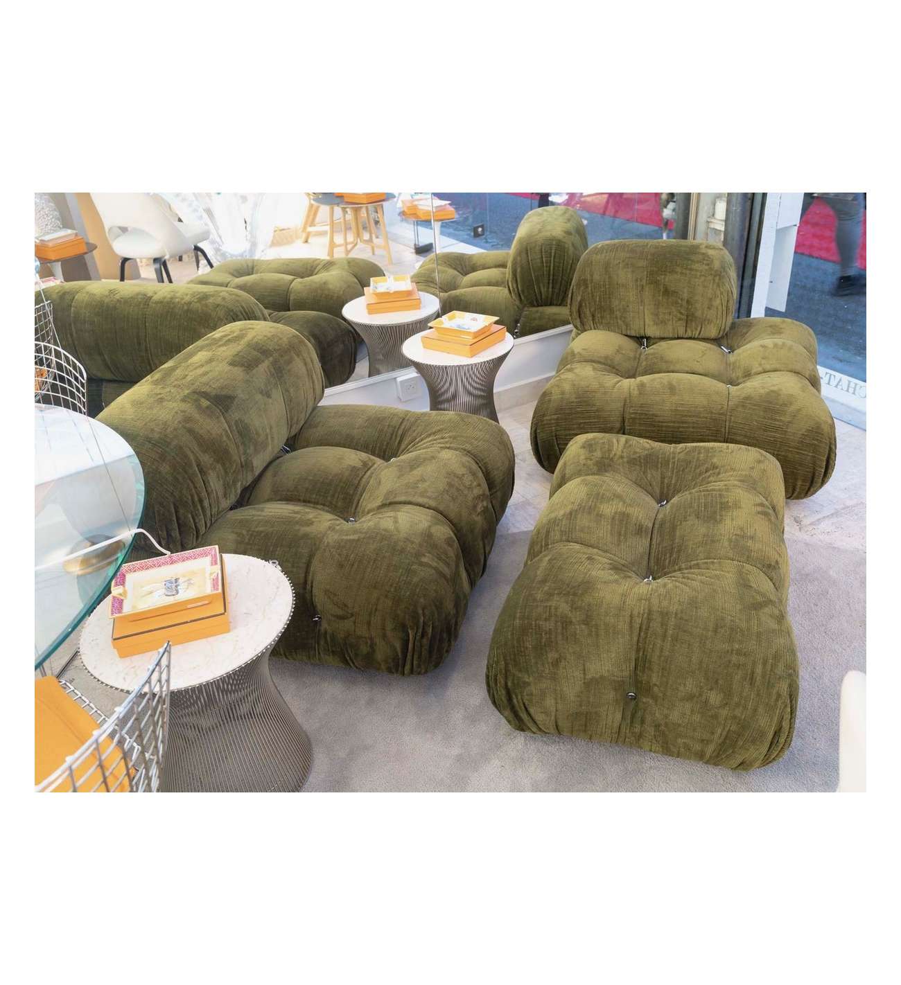B&B iIalia Canapé 3 modules... B&B iIalia Canapé 3 modules CAMALEONDA angulaire Chenille Enia Vert Olive