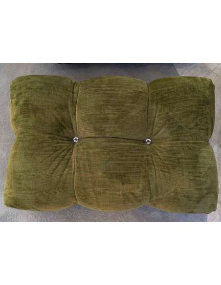 B&B iIalia Canapé 3 modules CAMALEONDA angulaire Chenille Enia Vert Olive -Bozaart