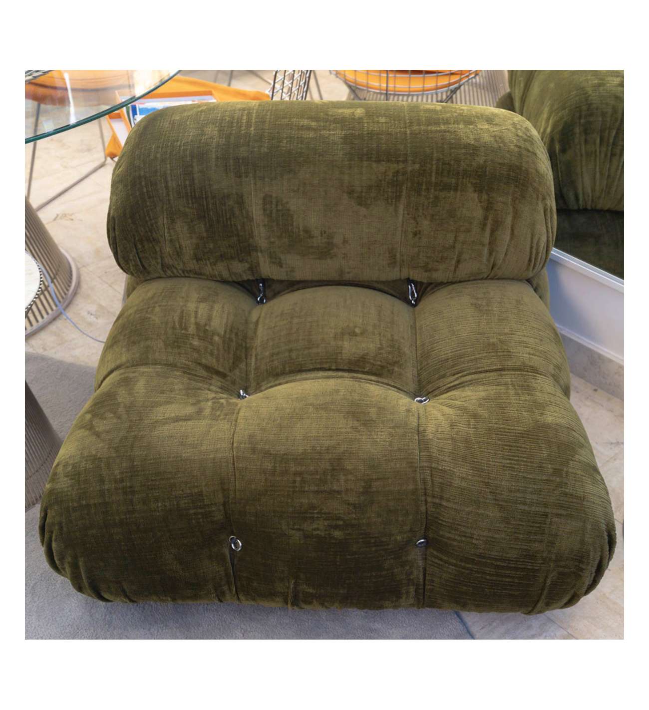 B&B iIalia Canapé 3 modules... B&B iIalia Canapé 3 modules CAMALEONDA angulaire Chenille Enia Vert Olive