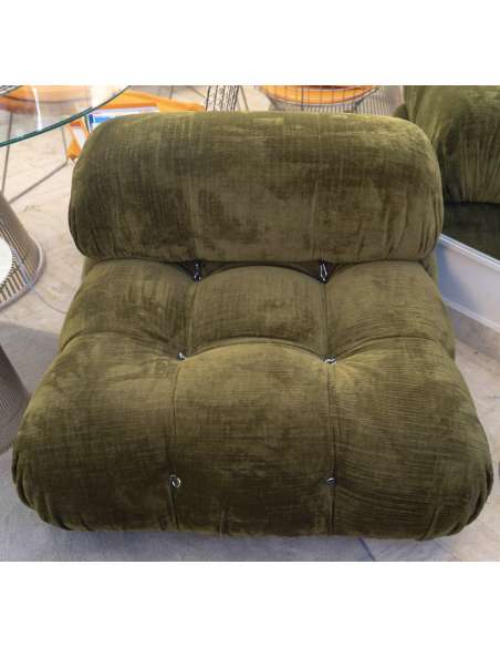 B&B Italia CAMALEONDA 3-module corner sofa Chenille Enia Olive Green -Bozaart