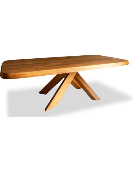 Pierre Chapo. Dining table model “T35D”, in light oak. -Bozaart