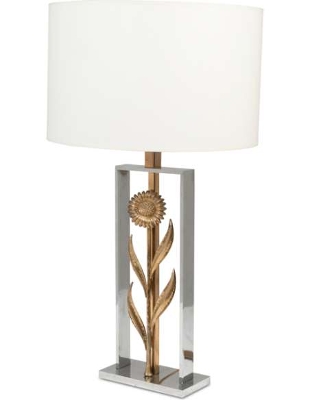 Maison Charles, attributed to. Pair of sunflower lamps. 1970s -Bozaart