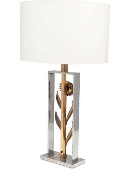 Maison Charles, attributed to. Pair of sunflower lamps. 1970s -Bozaart