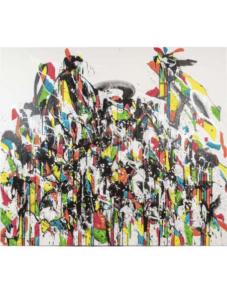 Dan Hôo, Acrylique sur toile « Les lumières de la Raison », 2023 -Bozaart