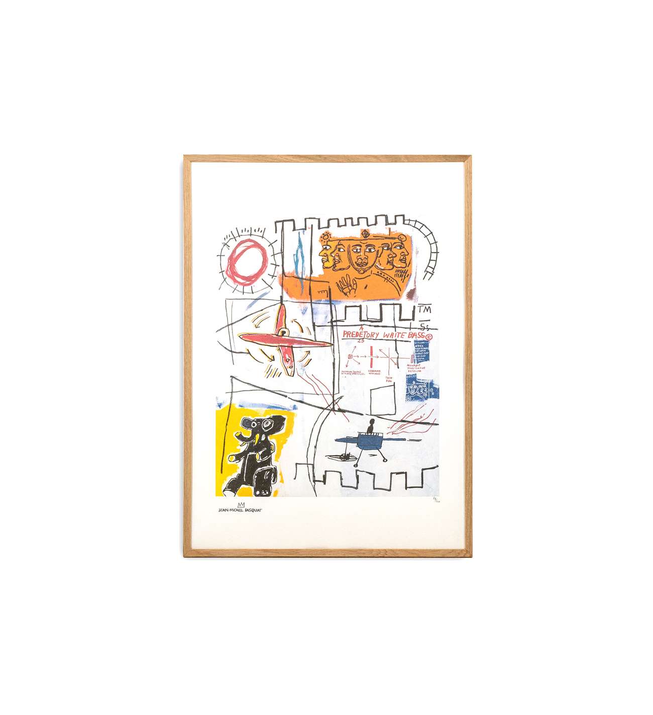 Jean-Michel Basquiat. Sérigraphie en couleurs numérotée. Années 1990.