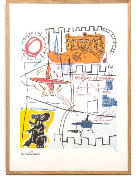 Jean-Michel Basquiat. Sérigraphie en couleurs numérotée. Années 1990. -Bozaart