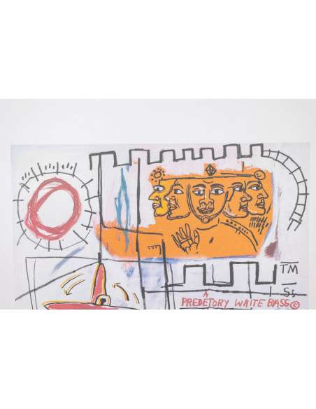 Jean-Michel Basquiat. Sérigraphie en couleurs numérotée. Années 1990. -Bozaart