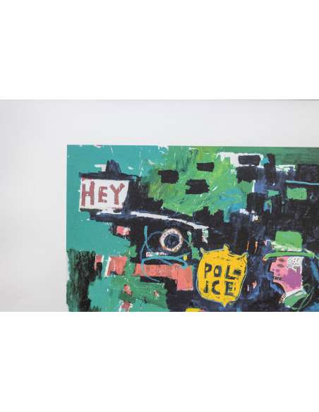Jean-Michel Basquiat. Numbered color silkscreen print. 1990s. -Bozaart