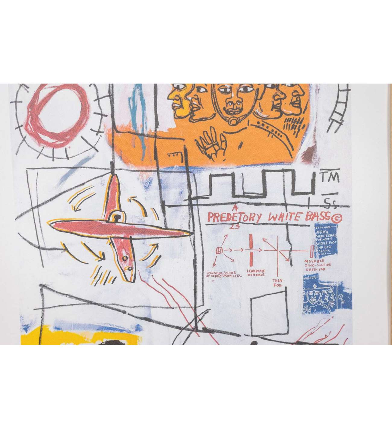 Jean-Michel Basquiat. Sérigraphie en... Jean-Michel Basquiat. Sérigraphie en couleurs numérotée. Années 1990.