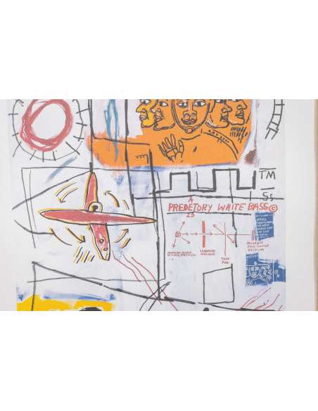 Jean-Michel Basquiat. Numbered color silkscreen print. 1990s. -Bozaart