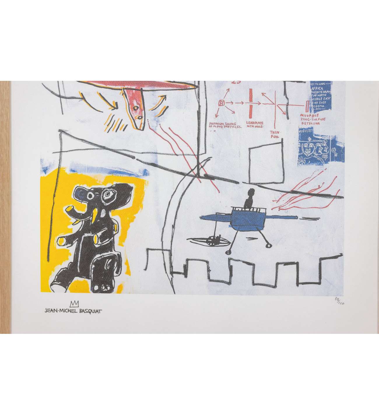 Jean-Michel Basquiat. Sérigraphie en... Jean-Michel Basquiat. Sérigraphie en couleurs numérotée. Années 1990.