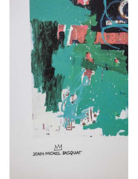 Jean-Michel Basquiat. Numbered color silkscreen print. 1990s. -Bozaart