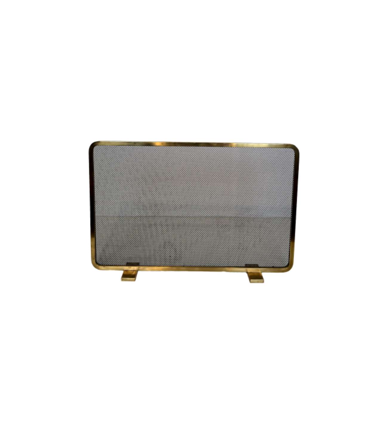 Brass and Grilling Fireplace Screen