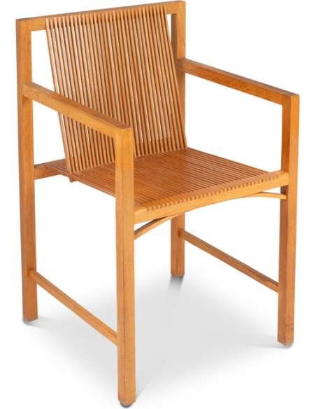 Ruud Jan Kokke. Pair of minimalist oak armchairs. 1980s -Bozaart