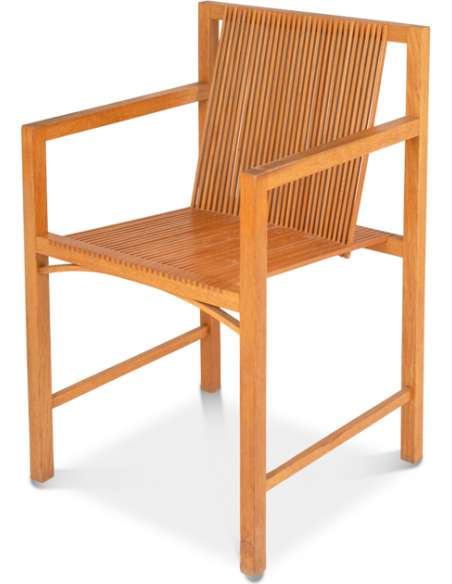 Ruud Jan Kokke. Paire de fauteuils minimalistes en chêne. Années 1980 -Bozaart