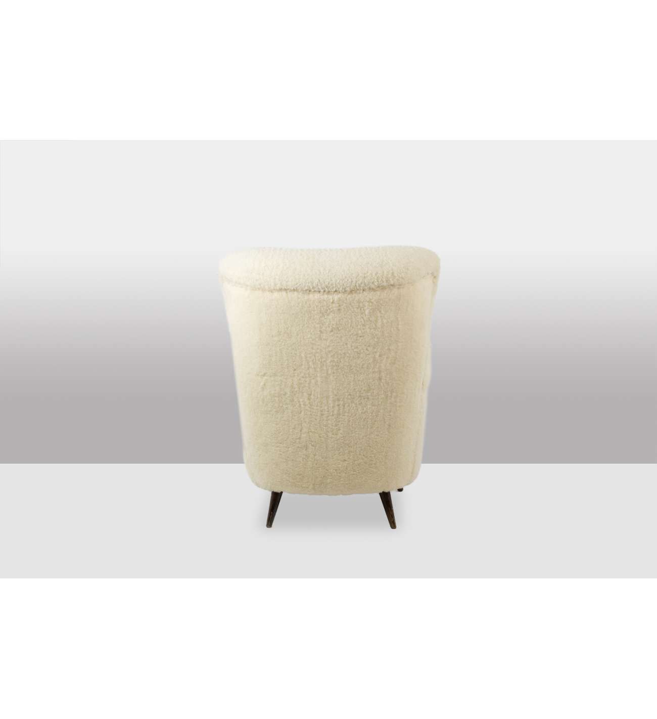 Armchair, or bergère, with its... Armchair, or bergère, with its bouclette fabric. 1950s