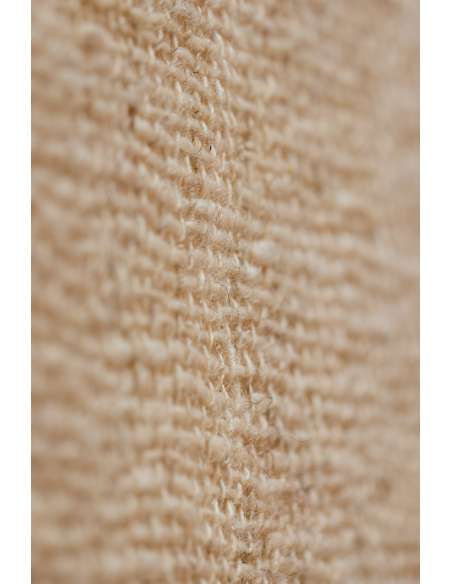 Triptyque à décor géométrique en laine tissée. Travail artisanal, 20e siècle. -Bozaart