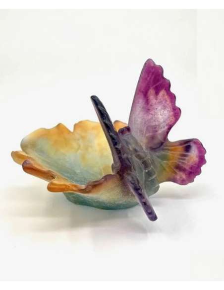DAUM France, Butterfly Trinket Dish -Bozaart