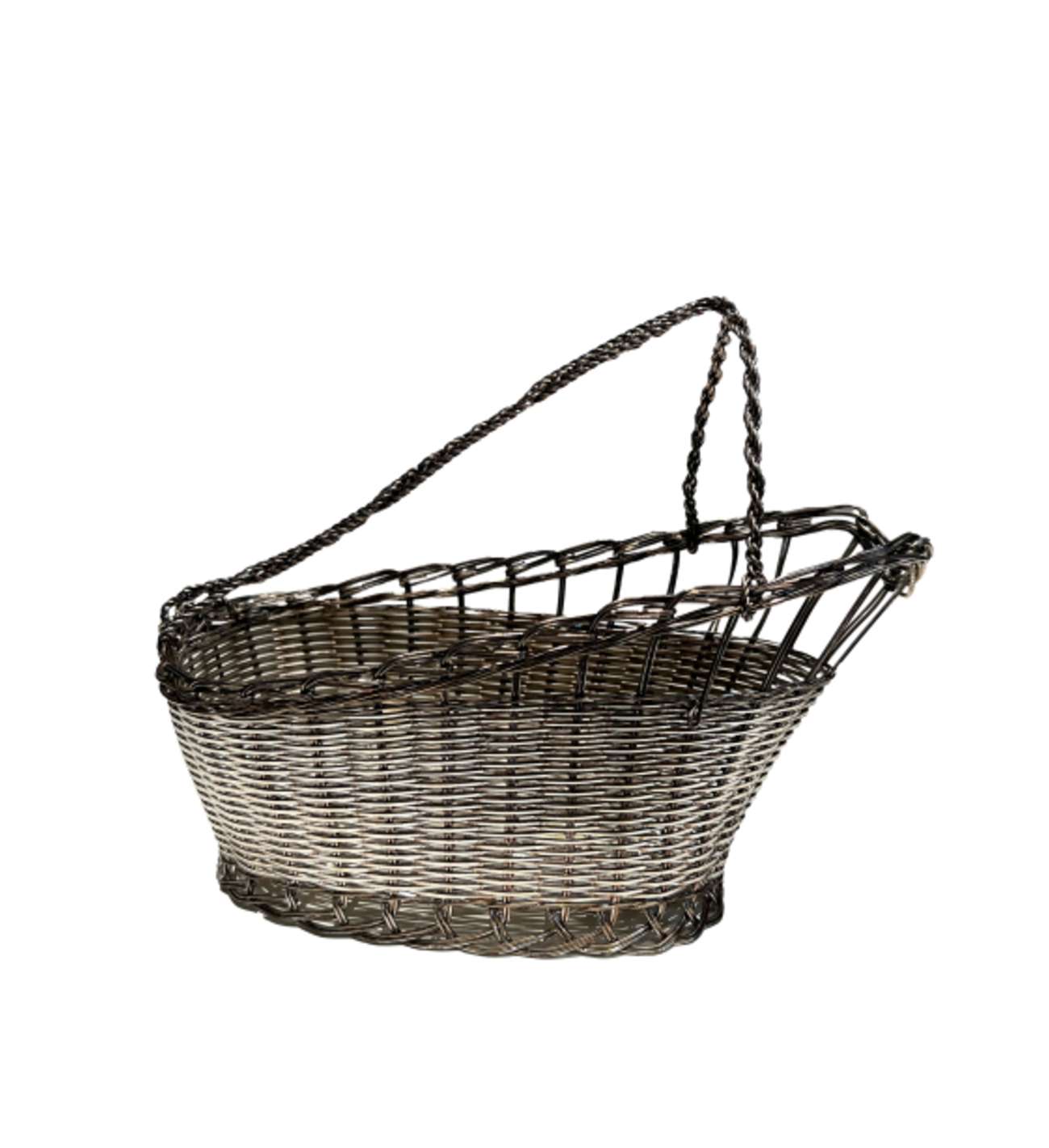 Decanter / Bottles Holder Made of Silver-Plated Metal Wire