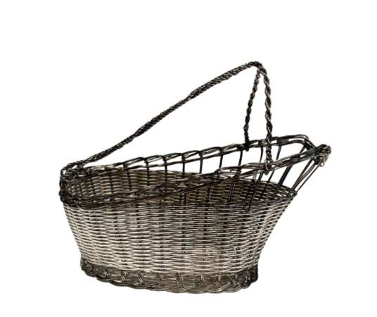 Décanteur / Porte-Bouteilles Constitué de Fils de Métal Argenté