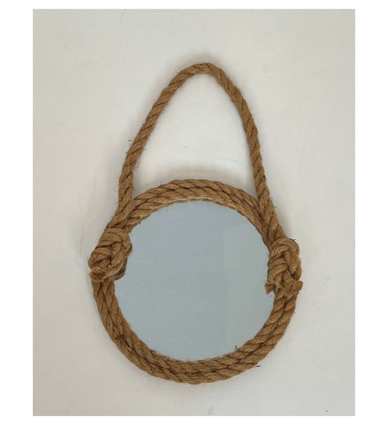Round Rope Mirror In the Style of Audoux Minet