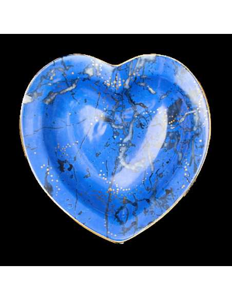 Christian Dior, blue faience trinket dish -Bozaart