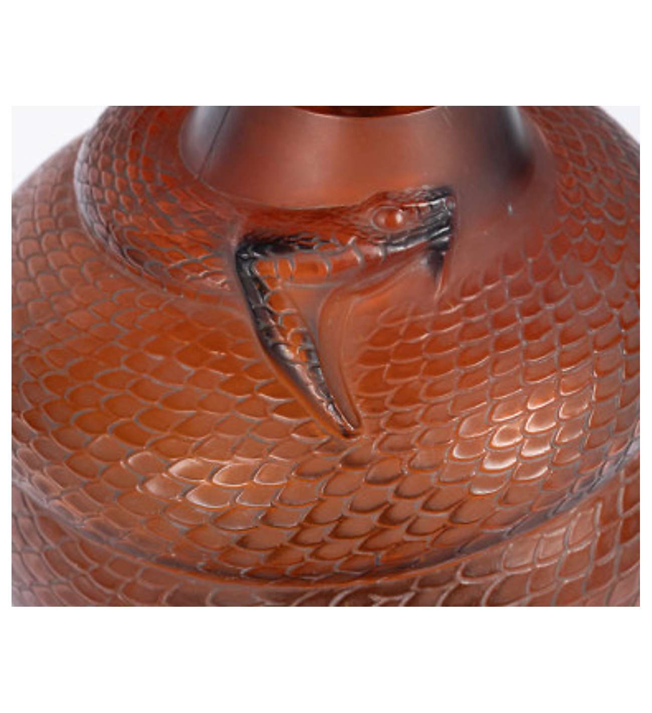 1924 - René Lalique - Amber-tinted... 1924 - René Lalique - Amber-tinted Serpent Vase